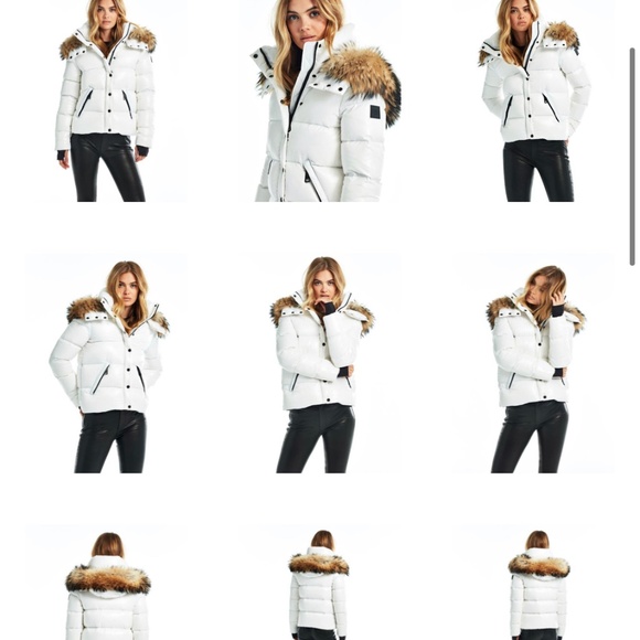 NWT SAM Fur Annabelle Down Jacket White Size S currently out of town for awhile - Picture 3 of 8